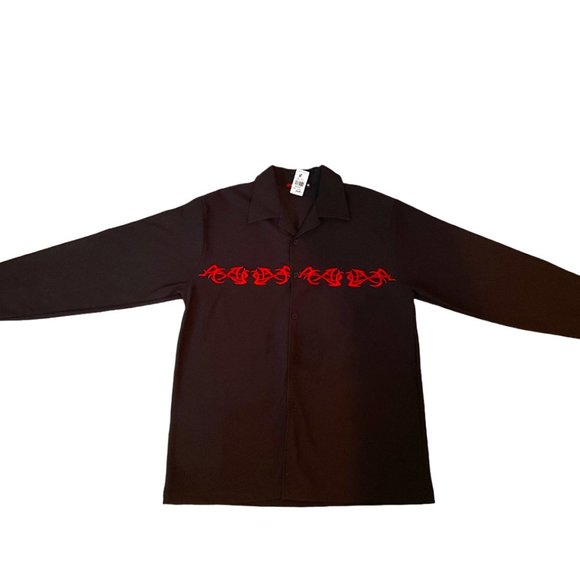 Other - Black Men's Dress Shirt with Unique Design. Order Now!